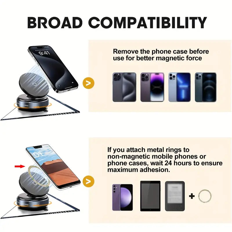 Vacuum Magnetic Phone Holder Stand
