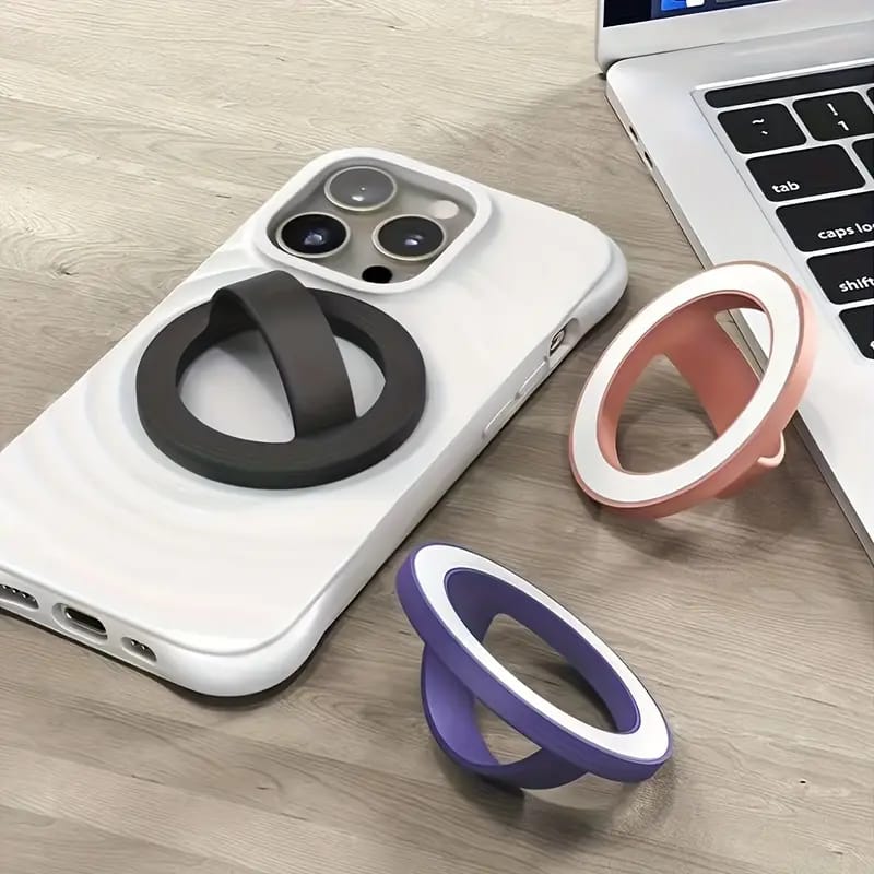 Adjustable Magnetic Silicone Ring Grip Phone Holder