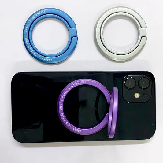 Metal mobile phone holder with glossy and strong magnets